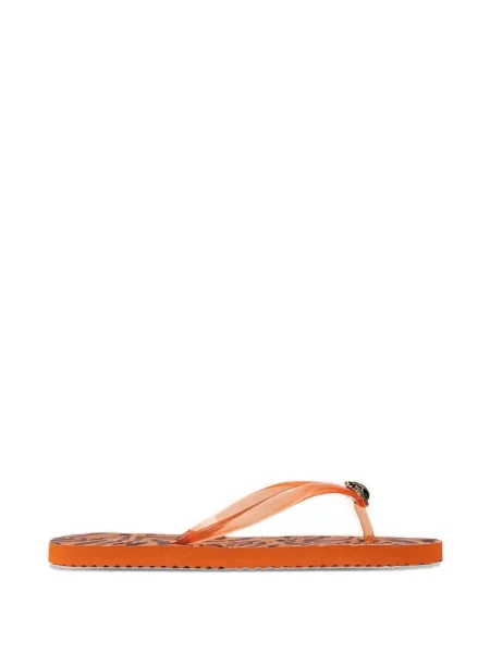 Șlapi Kurt Geiger London cu imagine cu dungi de tigru portocaliu