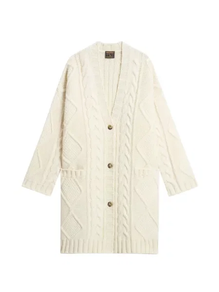 Palton Woolrich tricotate alb