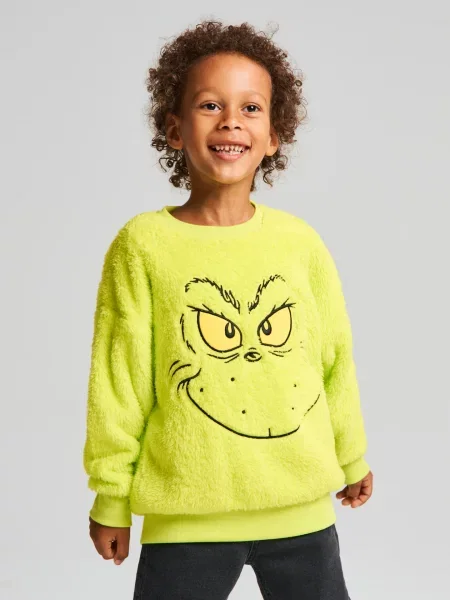Sinsay Mikina Grinch neonová