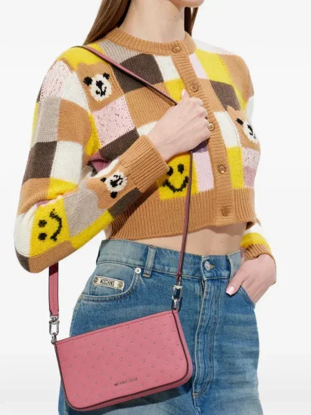 Espadrile Michael Michael Kors din piele cu tepi cu motiv cu inimi negru