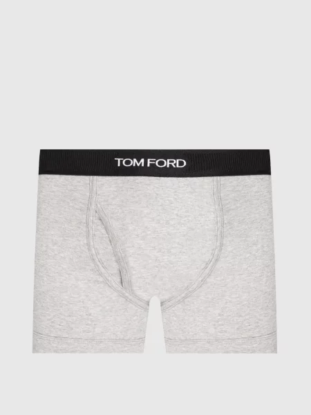 Меланжеві труси з візерунком логотипа Tom Ford сірі