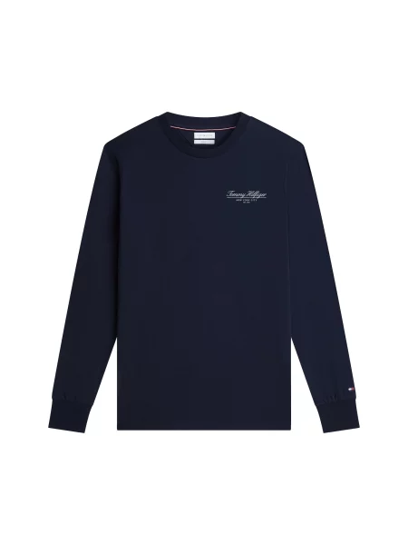 TOMMY HILFIGER Tričko BRAND LOVE námornícka modrá biela