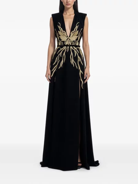 Rochie maxi Saiid Kobeisy de costum negru