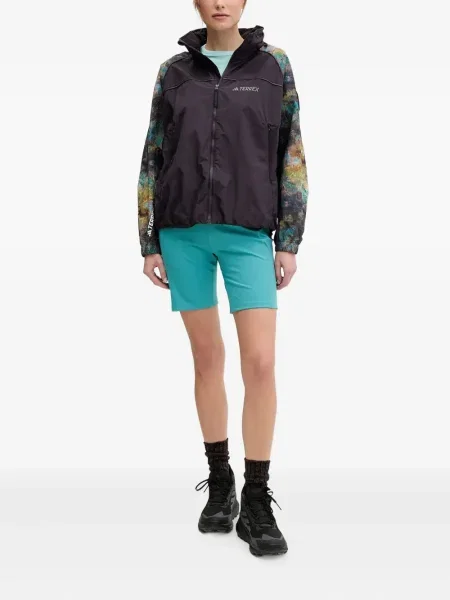 Кожени маратонки Adidas Terrex на райета с принт розово