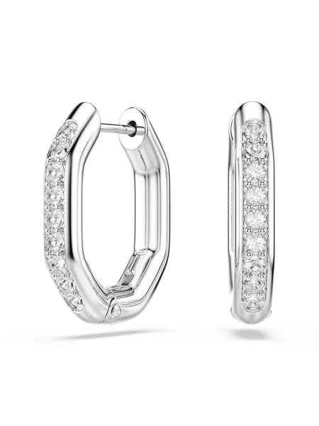 Swarovski Cercei / transparent argintiu