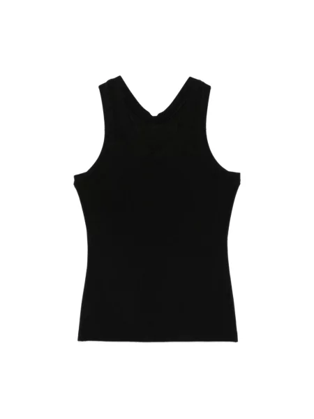 Top Norma Kamali bez rękawów czarny