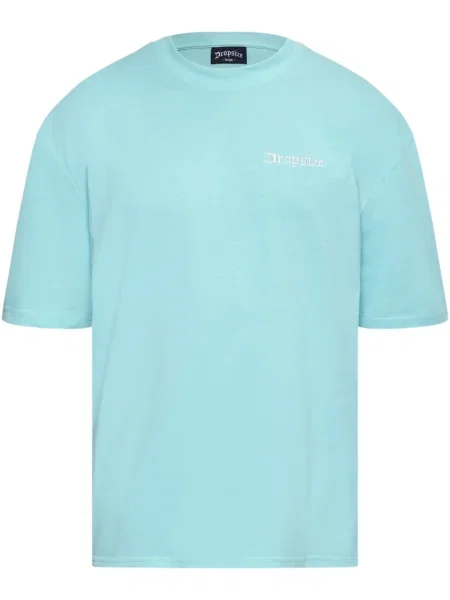 Dropsize Tričko tyrkysová biela