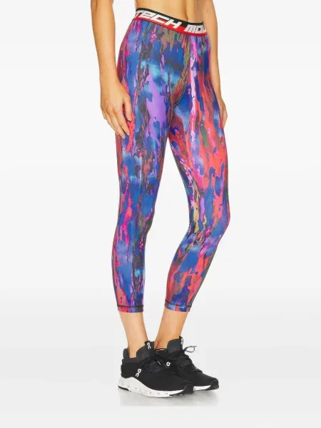 Leggings Aztech Mountain cu imagine cu imprimeu abstract albastru