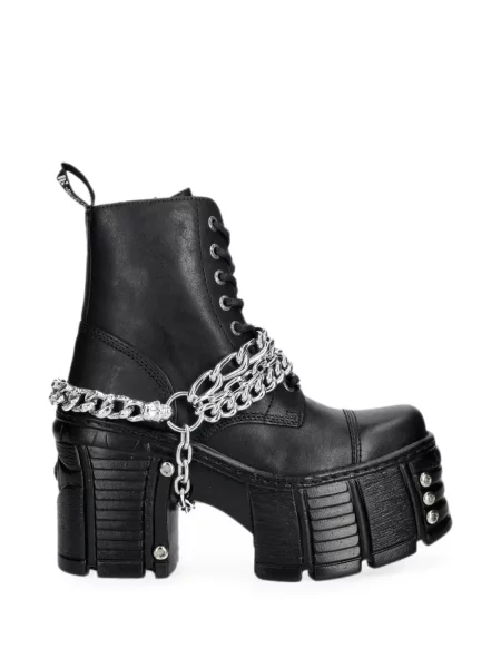 Botine New Rock cu platformă negru