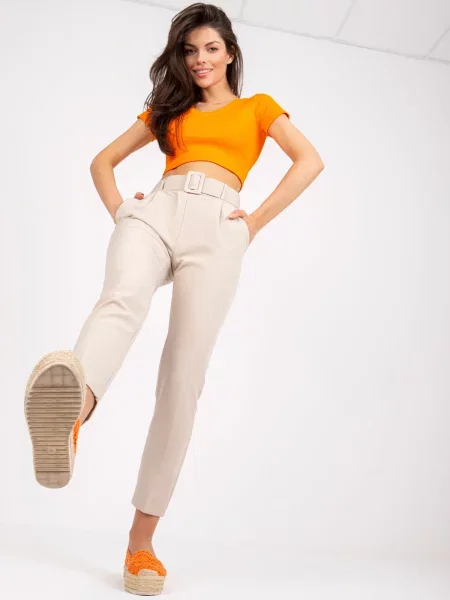 Pantaloni Fashionhunters bej