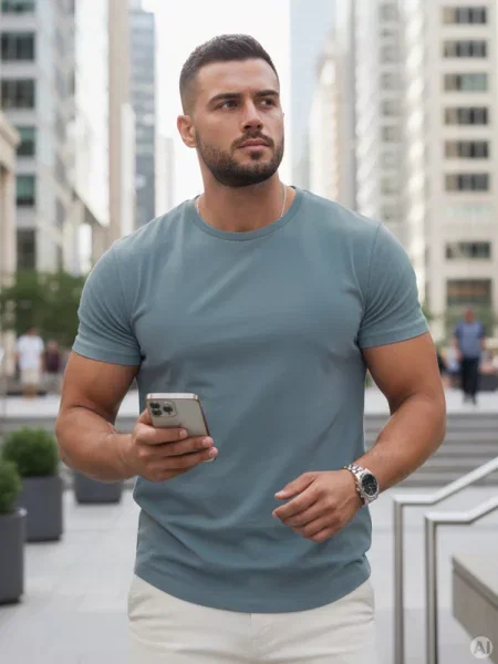 T-shirt basic petrol Dstreet