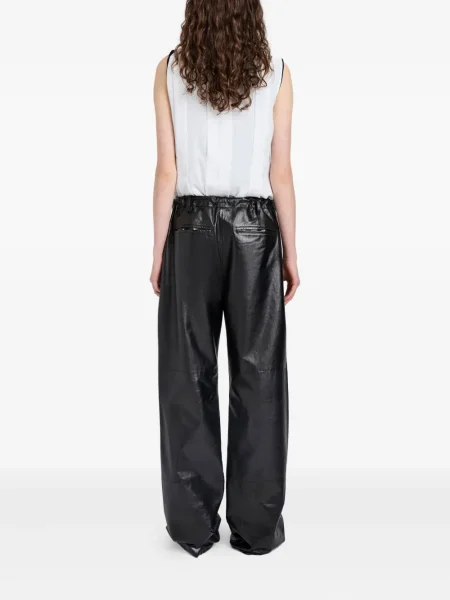 Pantaloni Proenza Schouler White Label din piele alb