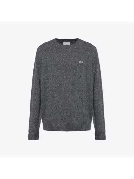 Lacoste Sweter Z Francuskiej Wełny Slub szary