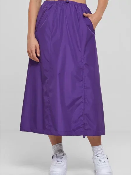 Spódnica midi Urban Classics fioletowa