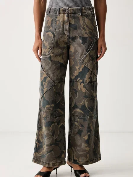 Pinko pantaloni pentru femei din verde