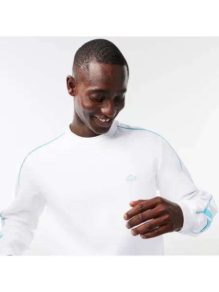 Lacoste Bluza Dwustronna Z Haftem Lacoste biała