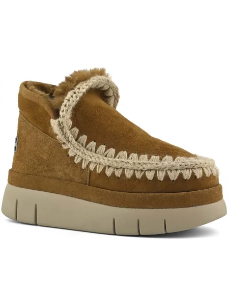 Sneakerși Mou din piele de căprioară maro