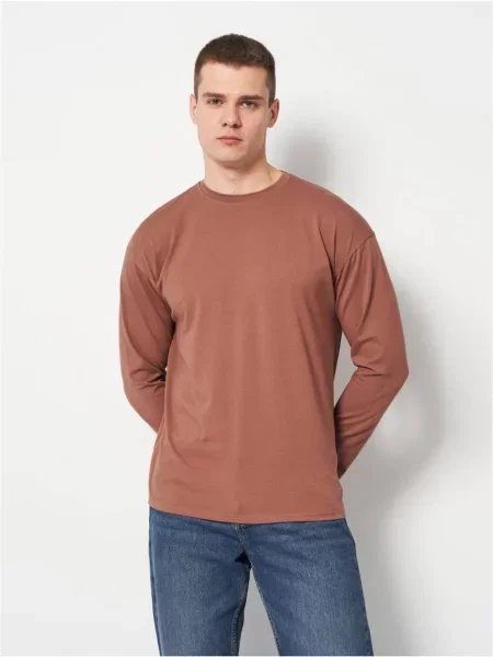 Лонгслив Hibrand коричневый