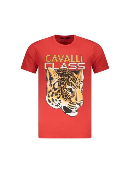 Krótka koszulka Cavalli Class czerwona