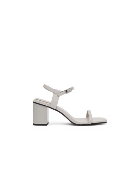Calvin Klein Sandály Block Heel Sandal 75 Lth šedá