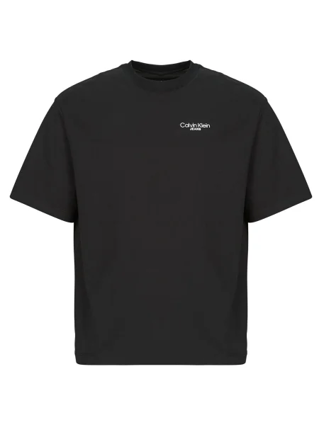 Póló Calvin Klein Jeans nyomtatás fekete