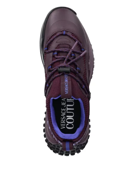 Csipkés sneaker Versace Jeans Couture autogrammal piros