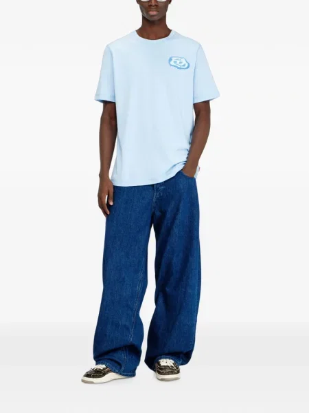 Tricou Diesel cu imagine albastru