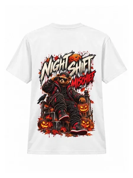 LUNØIR Studio Tricou BOSS Night Shift' alb