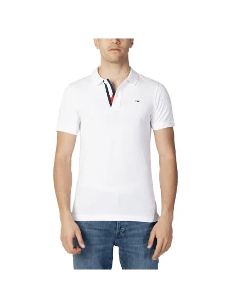 Tommy Jeans Tenisz póló PLACKET | fehér