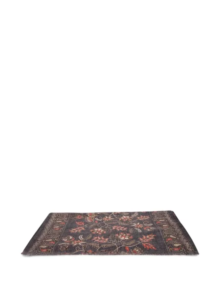 Fular Dell'oglio cu franjuri cu model floral albastru