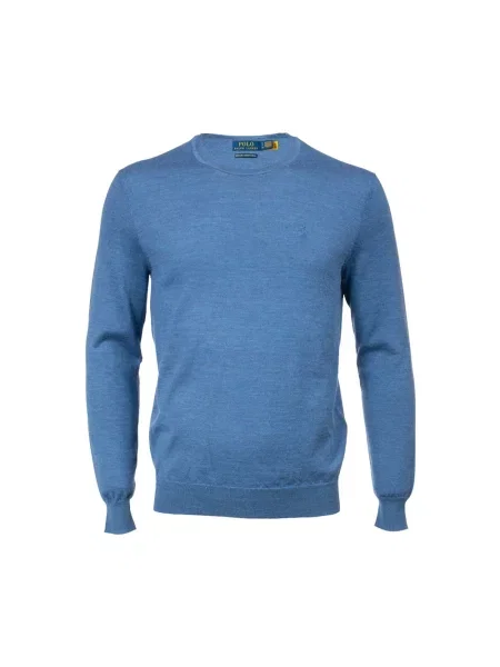 Sweter Polo Ralph Lauren wełniany niebieski