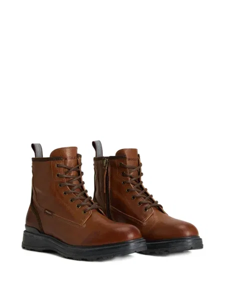 Botine Woolrich cu șireturi din dantelă maro