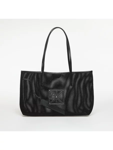 Calvin Klein Geantă Emblem Mesh Tote negru