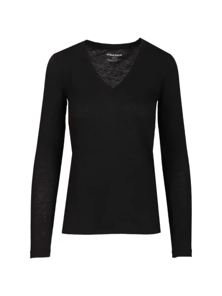Lung tricou Al Duca D’aosta 1902 cu decolteu în V negru