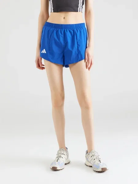 ADIDAS PERFORMANCE Športové nohavice ADIZERO modrá biela