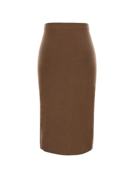 Fustă midi Max Mara tricotate maro