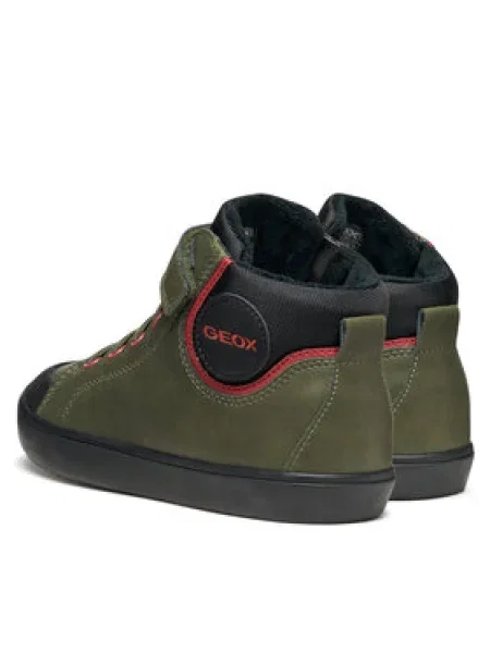 Geox Sneakersy J Gisli D Kaki zelená