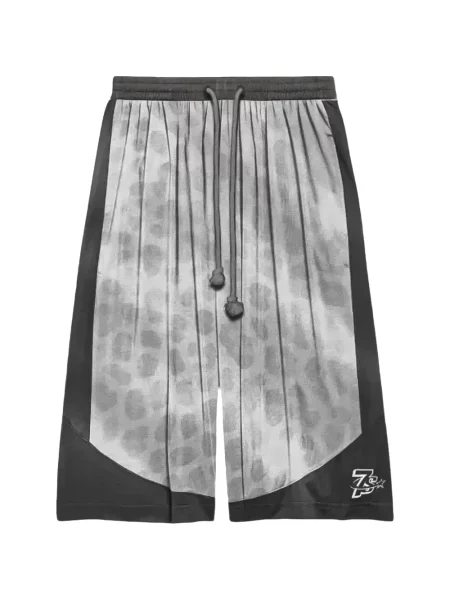 Decupat pantaloni Triple Sevens cu imagine cu model leopard gri