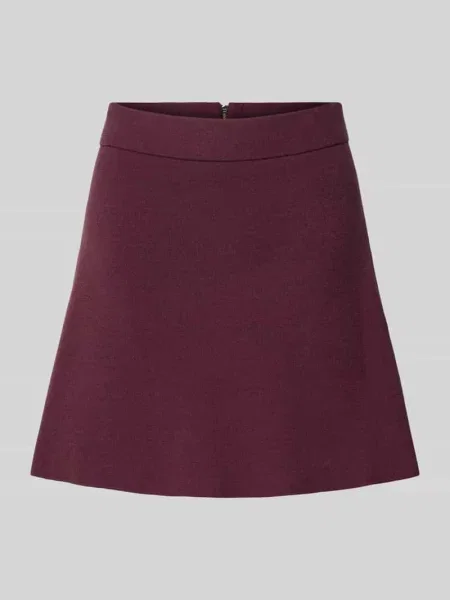 Spódnica mini rozkloszowana z mieszanki model ‘SABA’ Vero Moda bordowa