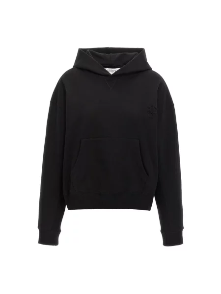 Bluza z kapturem Jw Anderson z kapturem z logo czarna