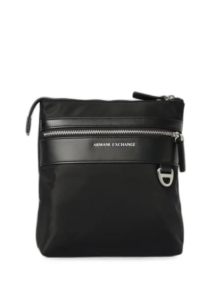 Geantă Armani Exchange cu autograf negru