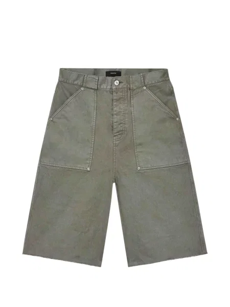 Pantaloni scurți Purple Brand din țesătură twill verde