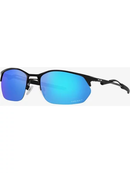 Satynowe okulary przeciwsłoneczne Oakley Wire Tap z szafirowymi soczewkami Prizm czarne