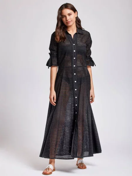 Пляжное платье-рубашка на біла