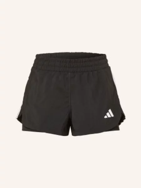 Adidas Spodenki Do Biegania 2 W 1 Pacer schwarz białe
