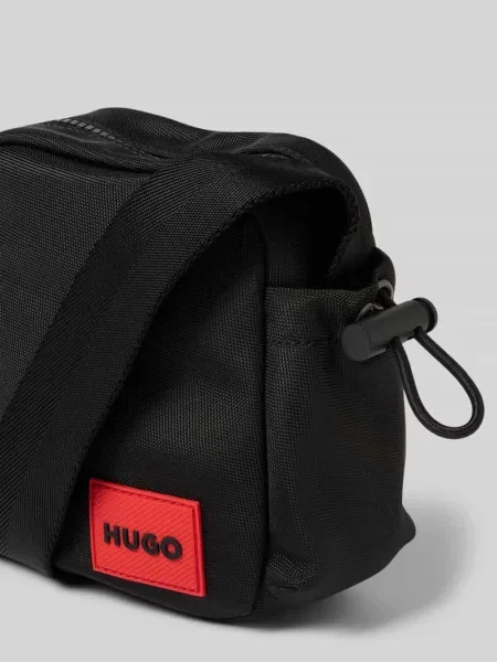 Torba na ramię z naszywką z logo model ETHON NEW NSzip' Hugo czarna