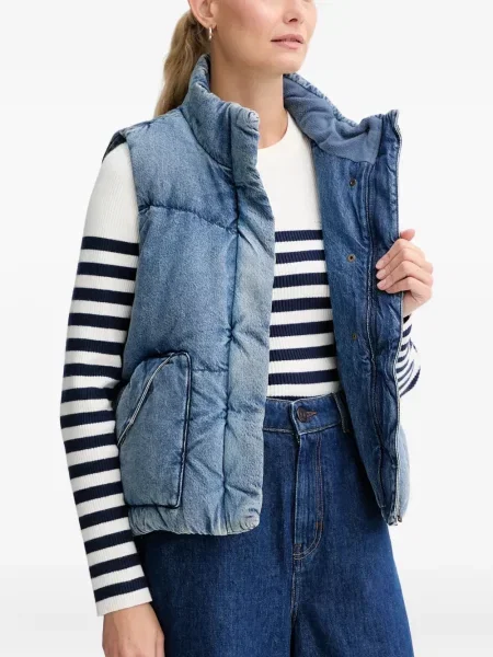 Pakowny kowbojska kurtka puchowa Levi's flanelowa niebieska