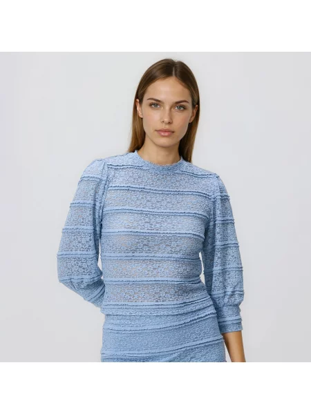 Reserved Halenka s krajkou bleděmodrá