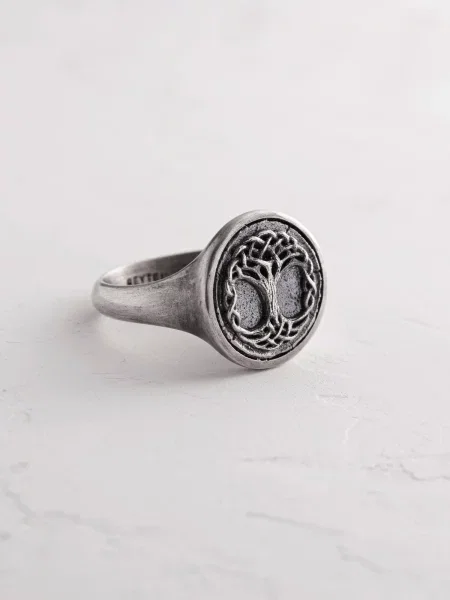 REYTEL Inele YGGDRASIL TREE OF LIFE argintiu