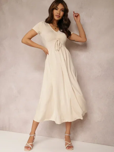 Rochie deschis Naerilea bej